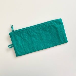 BAGGU • Medium Flat Pouch in Green Agate